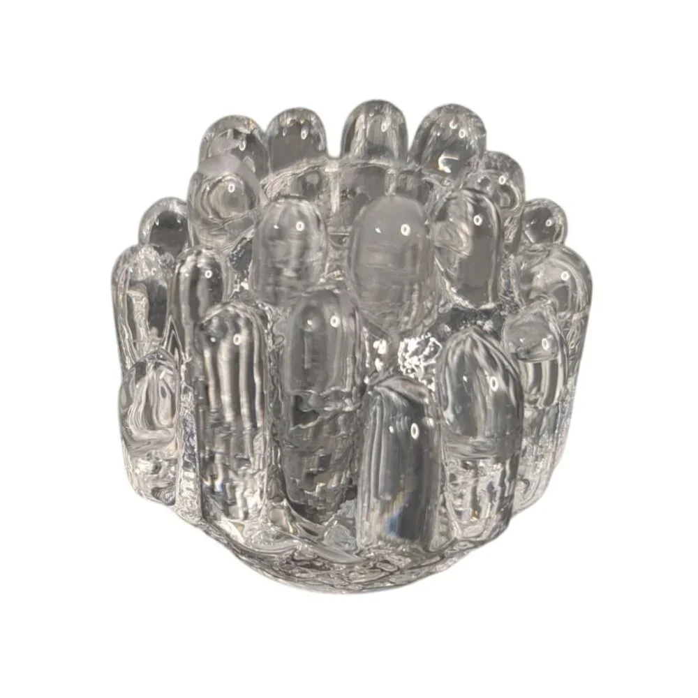 Kosta Boda Goran Warff Crystal Votive Candle Holders Set of 2 - Picture 4 of 16